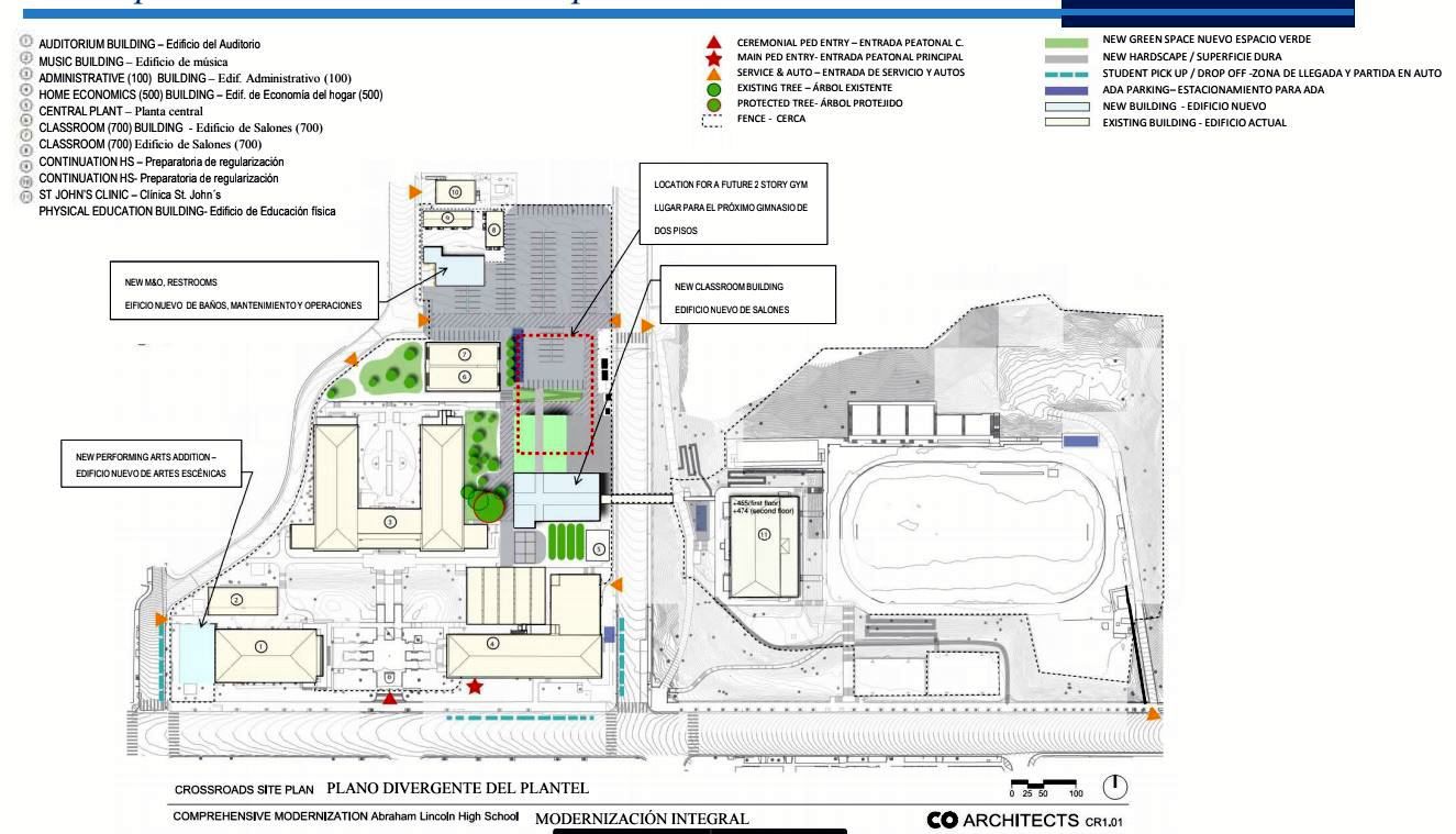 Site Plan of Lincoln High Modernization